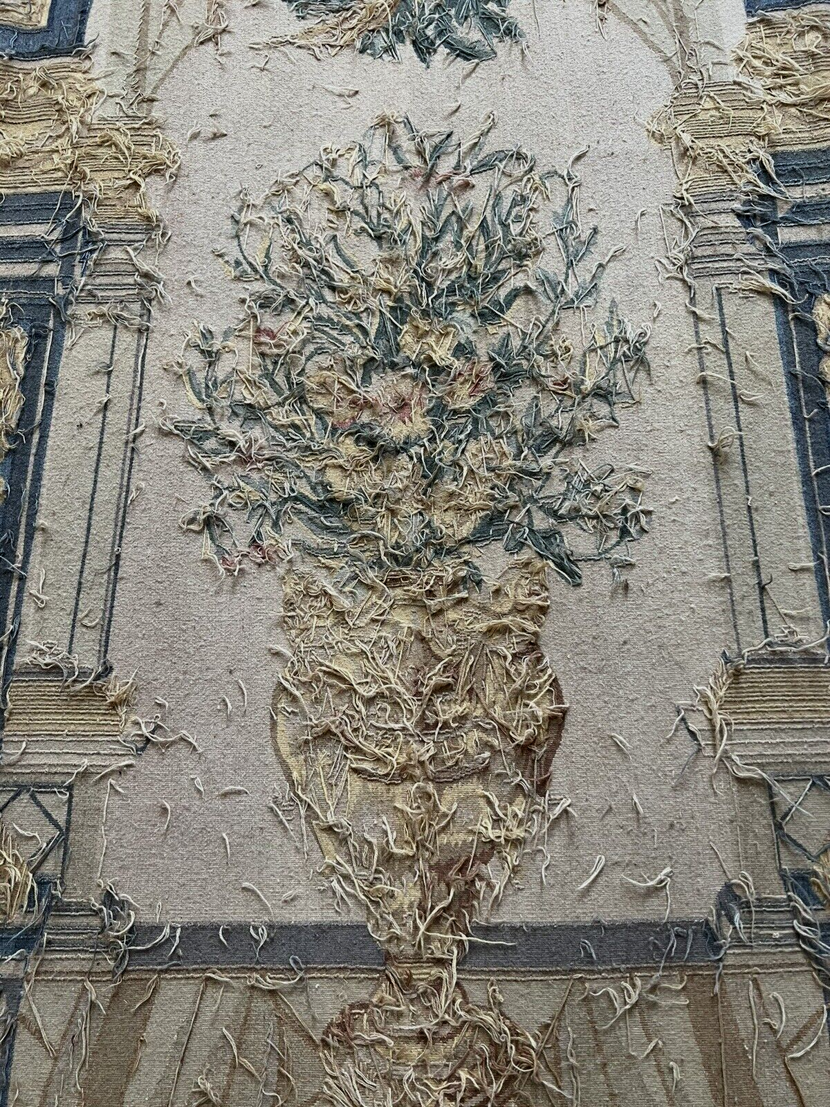 20th Century Aubusson Tapestry Wall Hanging  Hand Tied 9 ft x 6 ft