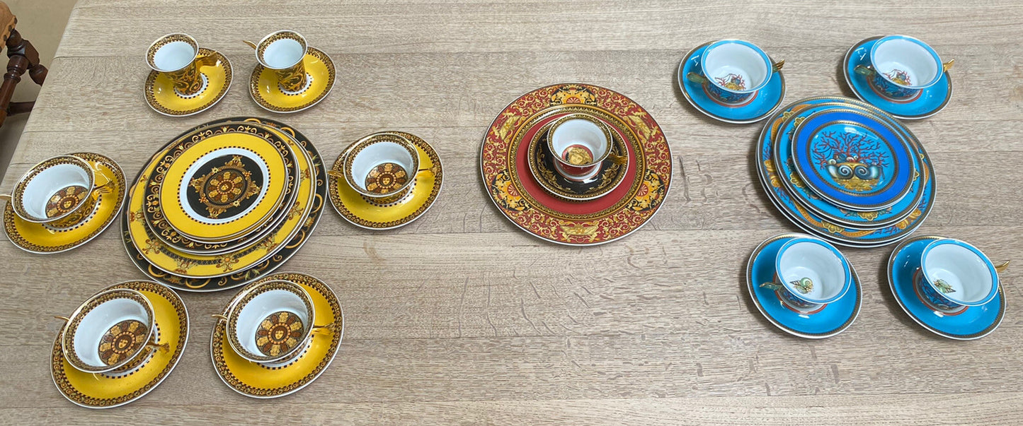 Rosenthal Versace "Medusa" Red Coffee Tea Cup & Saucer BH211