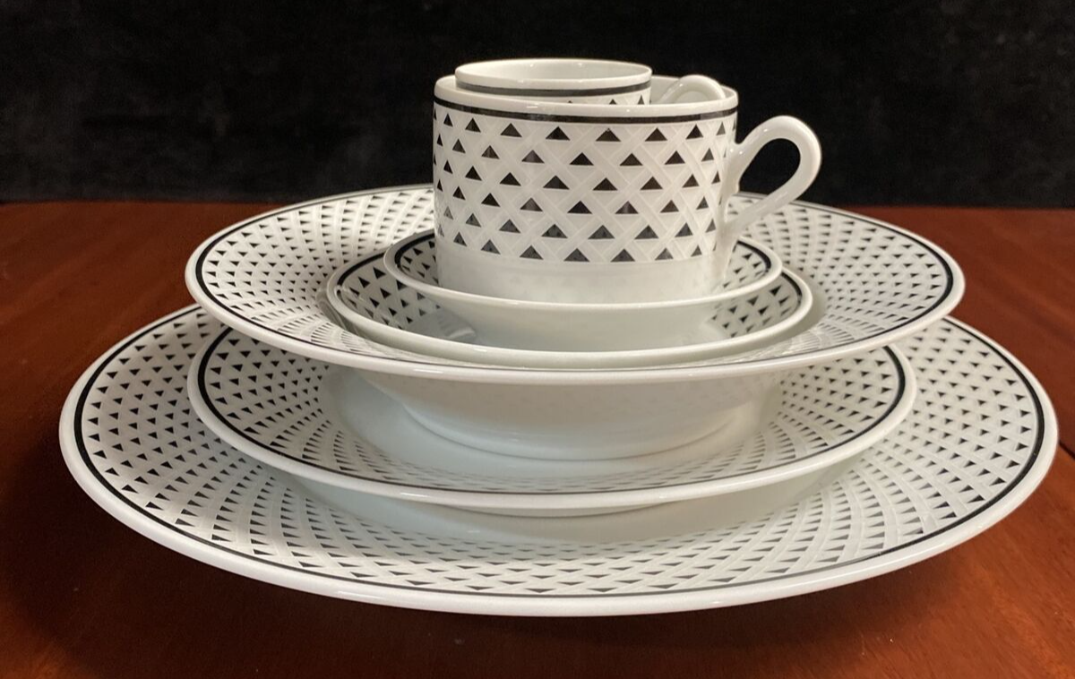 7pc Richard Ginori "Diadema" Dinner Set Place Setting Tea Coffee Plates BH167