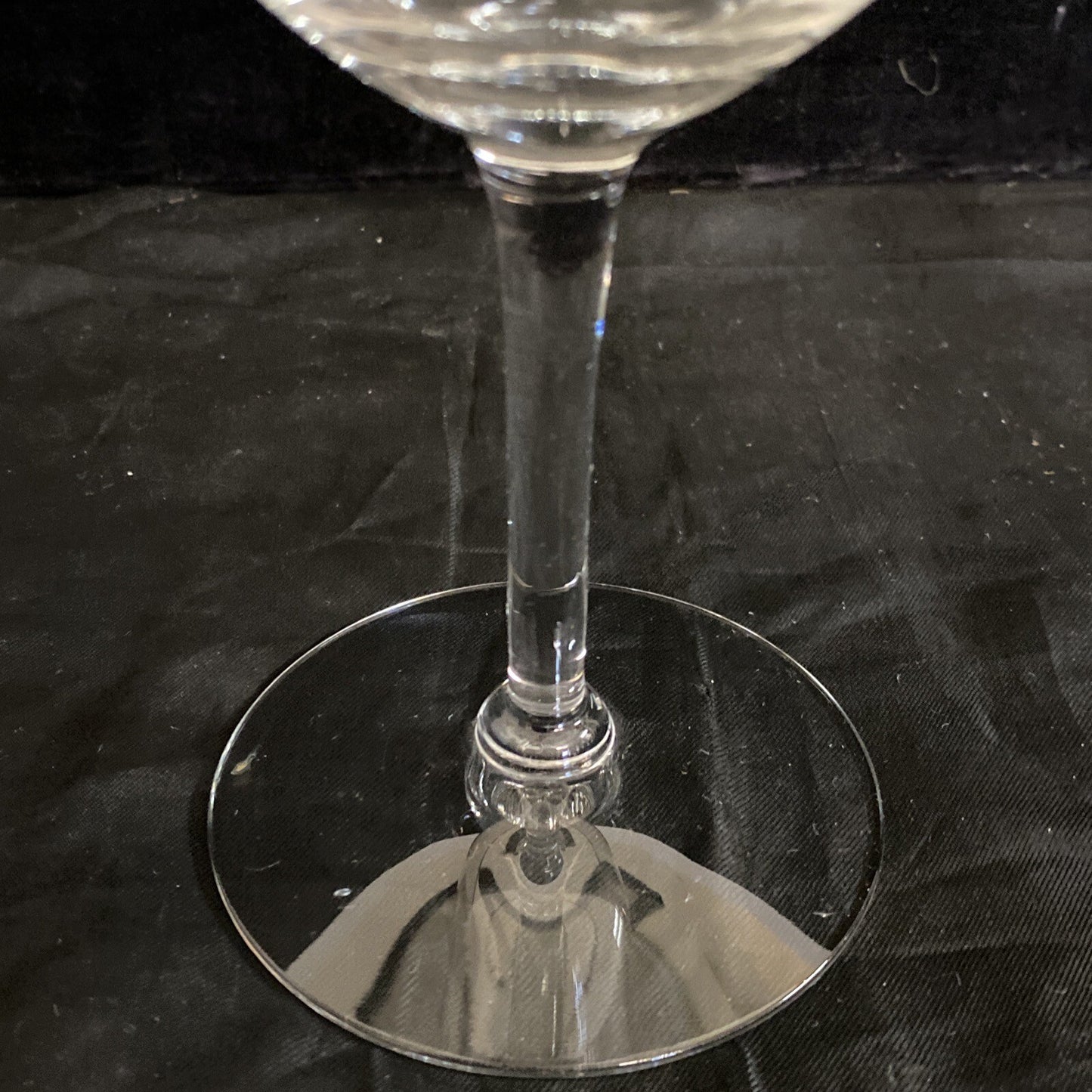 Set of 7 Water Goblets by Seneca in the pattern Juliet , Clear w Platinum Rim