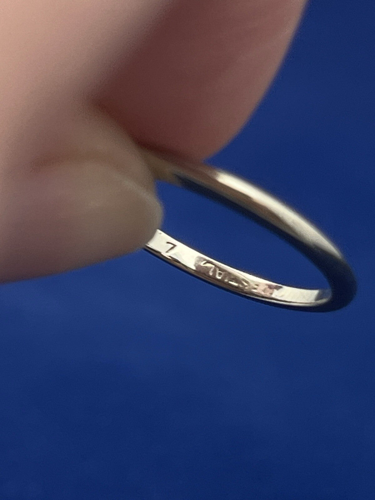 1.8g 14K White Gold Diamond Wedding Band Ring Size 5.5