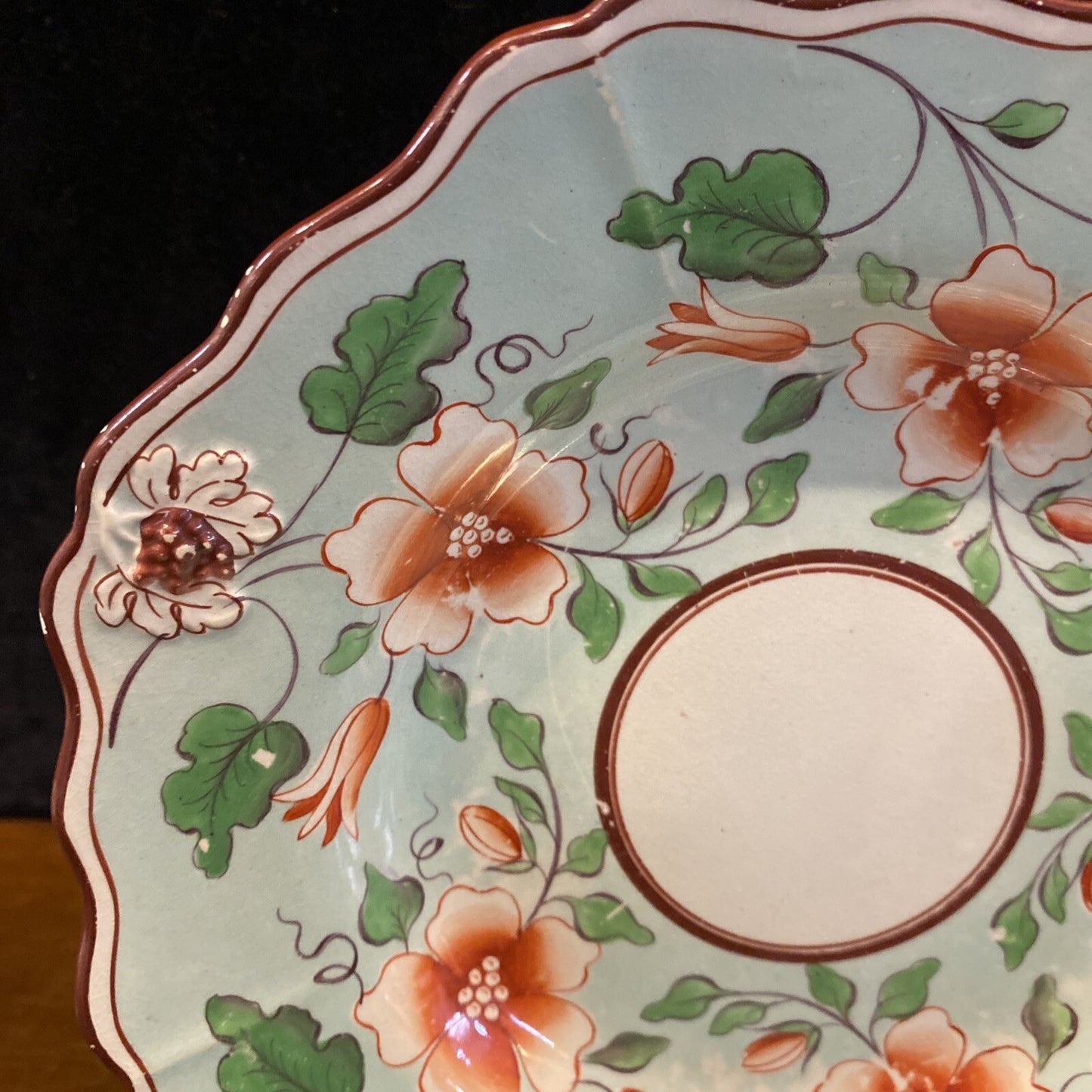 Rare English Copeland Antique Floral Dessert Plate Set Of 6