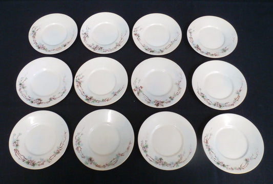 Set of 12 LIMOGES FRANCE Small Plates / Coasters 5" Hand Painted