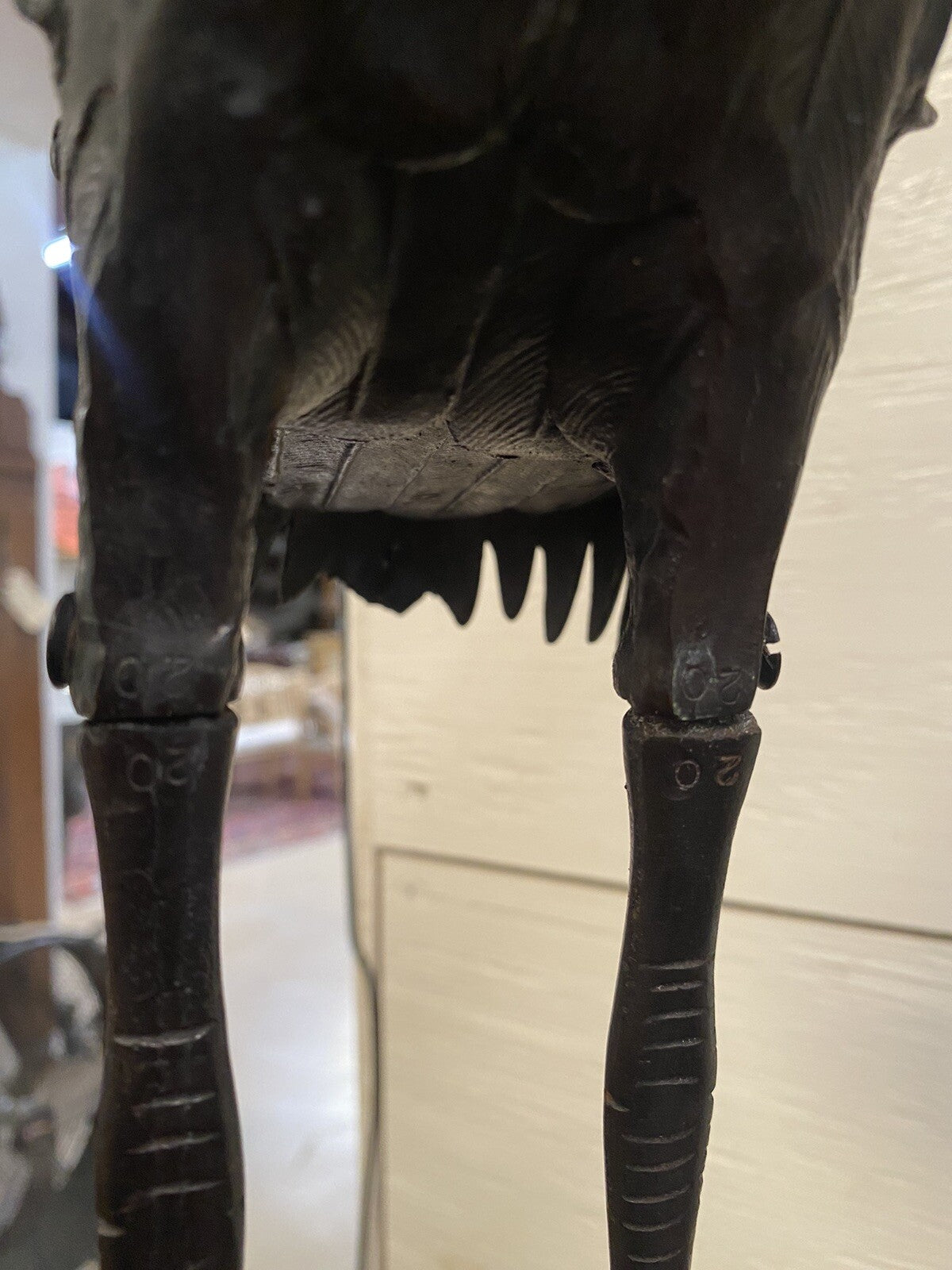 Antique Japanese Meiji Style Bronze Crane Bird Sculpture