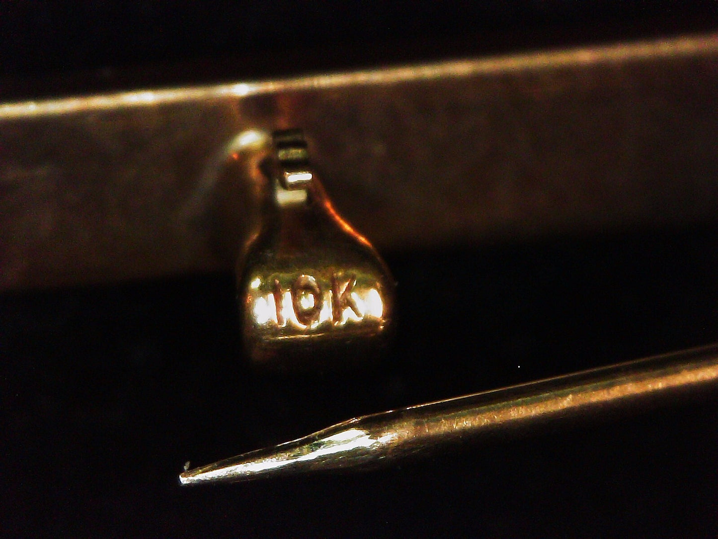 Antique 10K Yellow Gold Beauty Baby Pin 1.8g