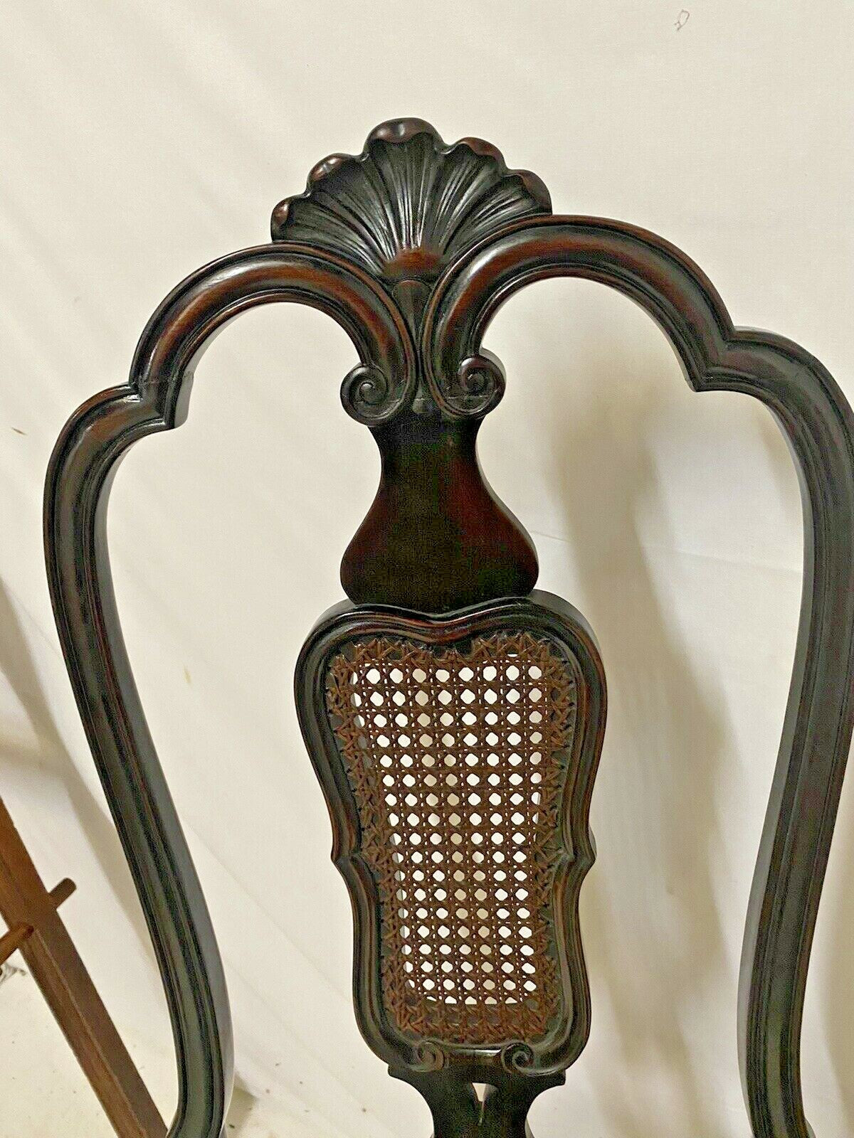 PAIR OF DUTCH BAROQUE-STYLE TALL BACK SIDE CHAIRS