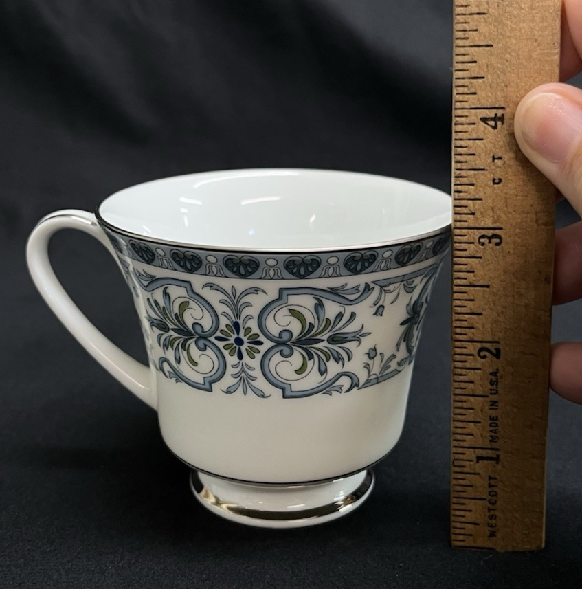 Noritake 2081 Burlington Green & Blue China Footed Cup 3" 20 available