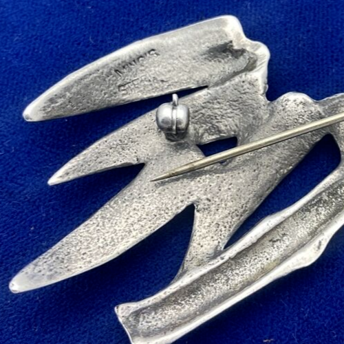 Mings Sterling Large Bamboo Pin/Brooch Signed - 1940's  Honolulu, Hawaii 2 avail