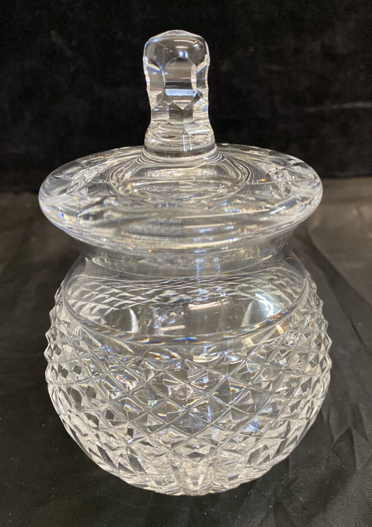 Waterford Cut Crystal Lidded Biscuit Barrel Candy Honey Dish