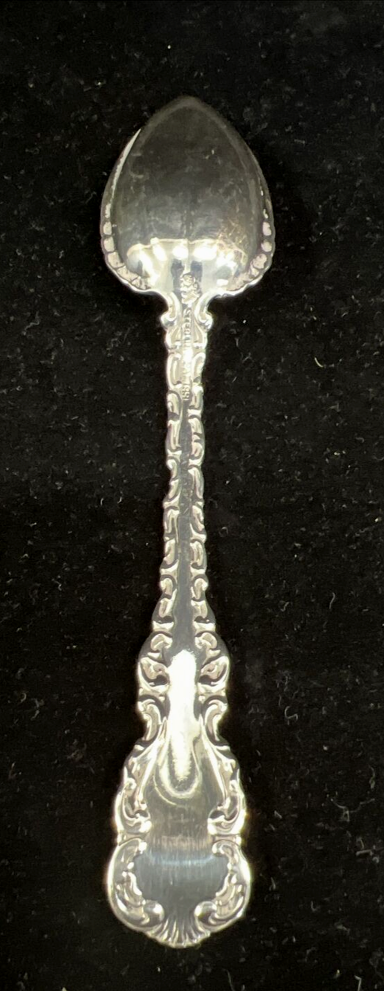 Louis XV Whiting Mfg. Pat. 1891 Sterling Grapefruit Spoon Mono Horace 5 1/4" 20g