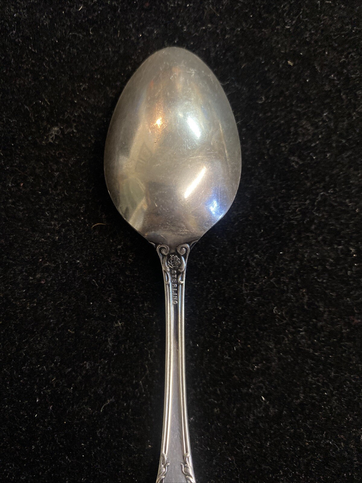 FRANK SMITH COLBERT STERLING SILVER 5.5" COFFEE SPOON -engraved Julia 1921 15.8g