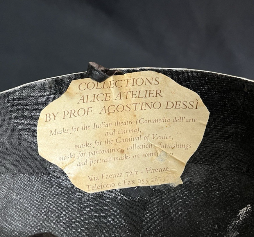 Set of 2 AGOSTINO DESSI & ALICE ATELIER ITALIAN PAPIER MACHE THEATER OPERA MASKS