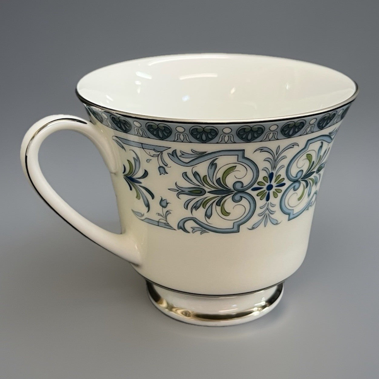Noritake 2081 Burlington Green & Blue China Footed Cup 3" 20 available
