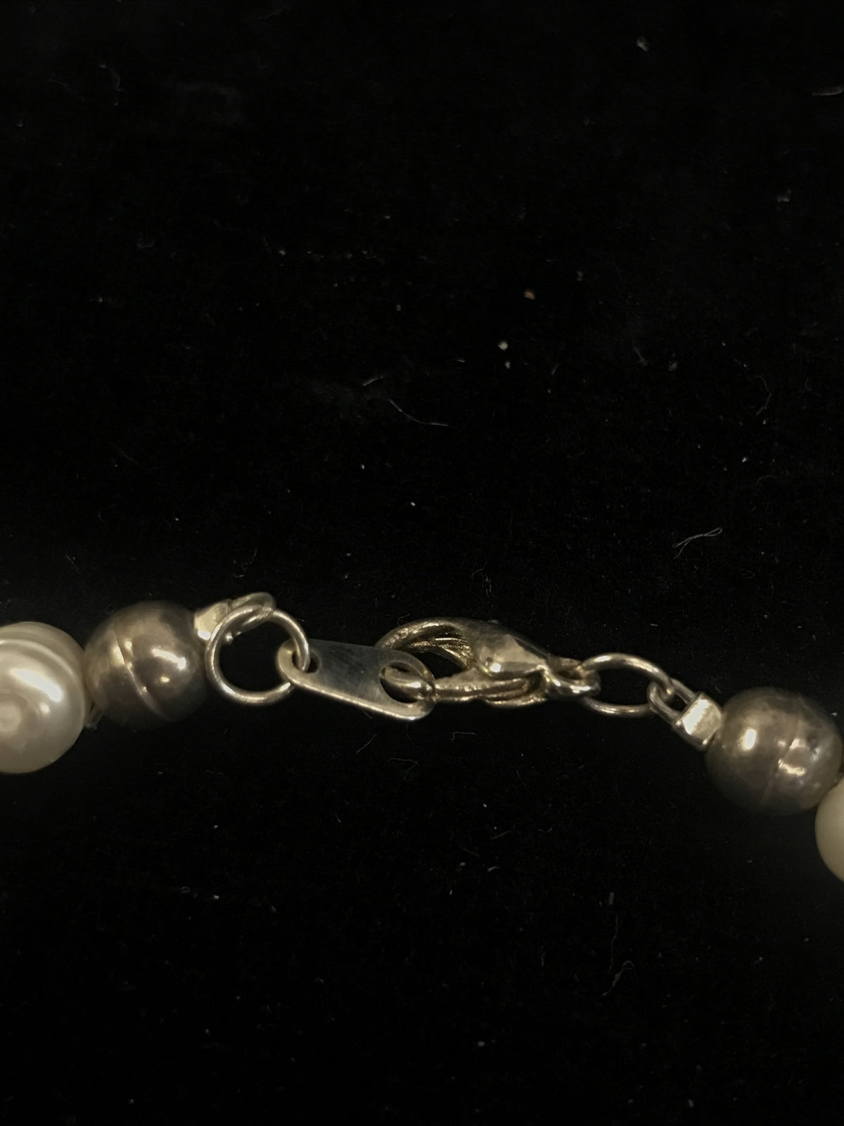 Freshwater Genuine Pearl Necklace with Vintage 2" Black White Cameo Pendant