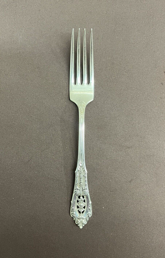 Rose Point by Wallace 46.7g Sterling Silver 7" Dinner Fork  Flatware