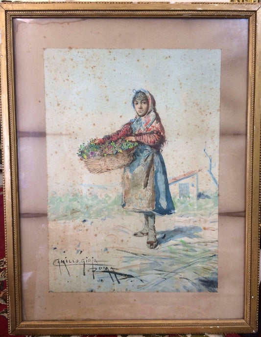 Original Signed Painting by Camillo Gioja Barbera circa 1800's