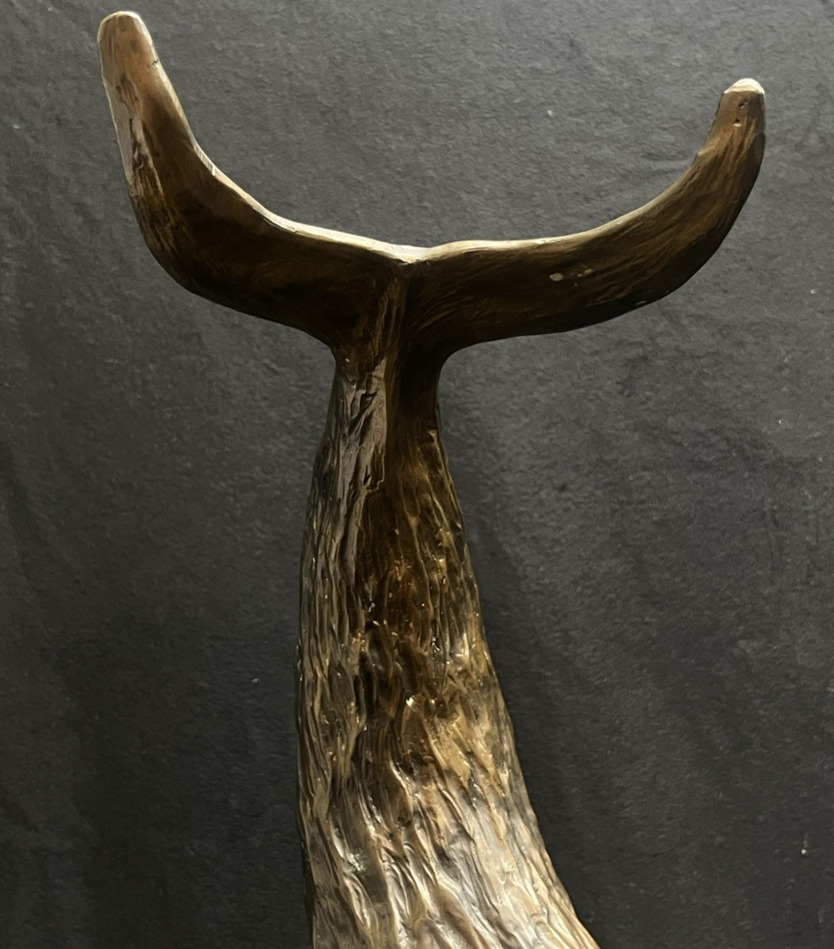 PB7 "The Conch Shell" by Carl Wagner Bronze Statue w/ Marble Base 23.25"