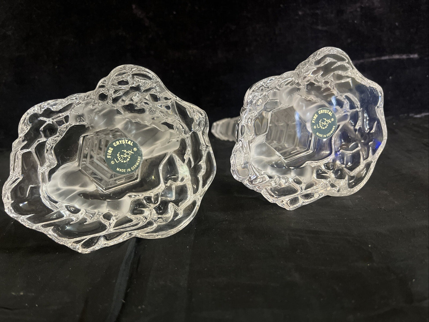 Pair of Lenox Light at Crystal Point Lighthouses 8" Height Pagoda Germany