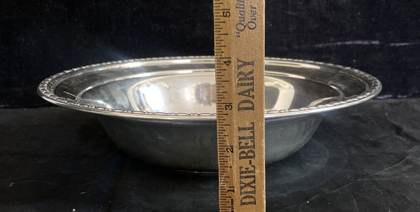 390g Watson Sterling Bowl 10 3/4" dia x H 2.5" Antique 1920's Art Deco