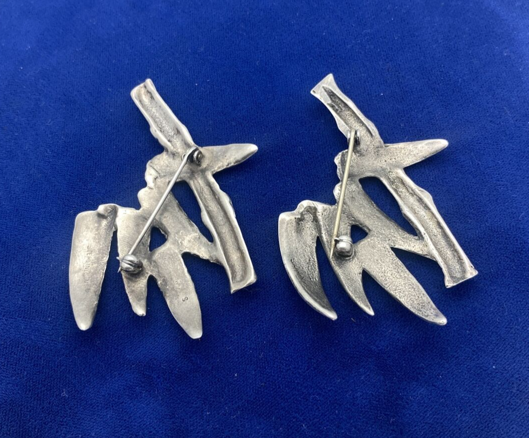 Mings Sterling Large Bamboo Pin/Brooch Signed - 1940's  Honolulu, Hawaii 2 avail