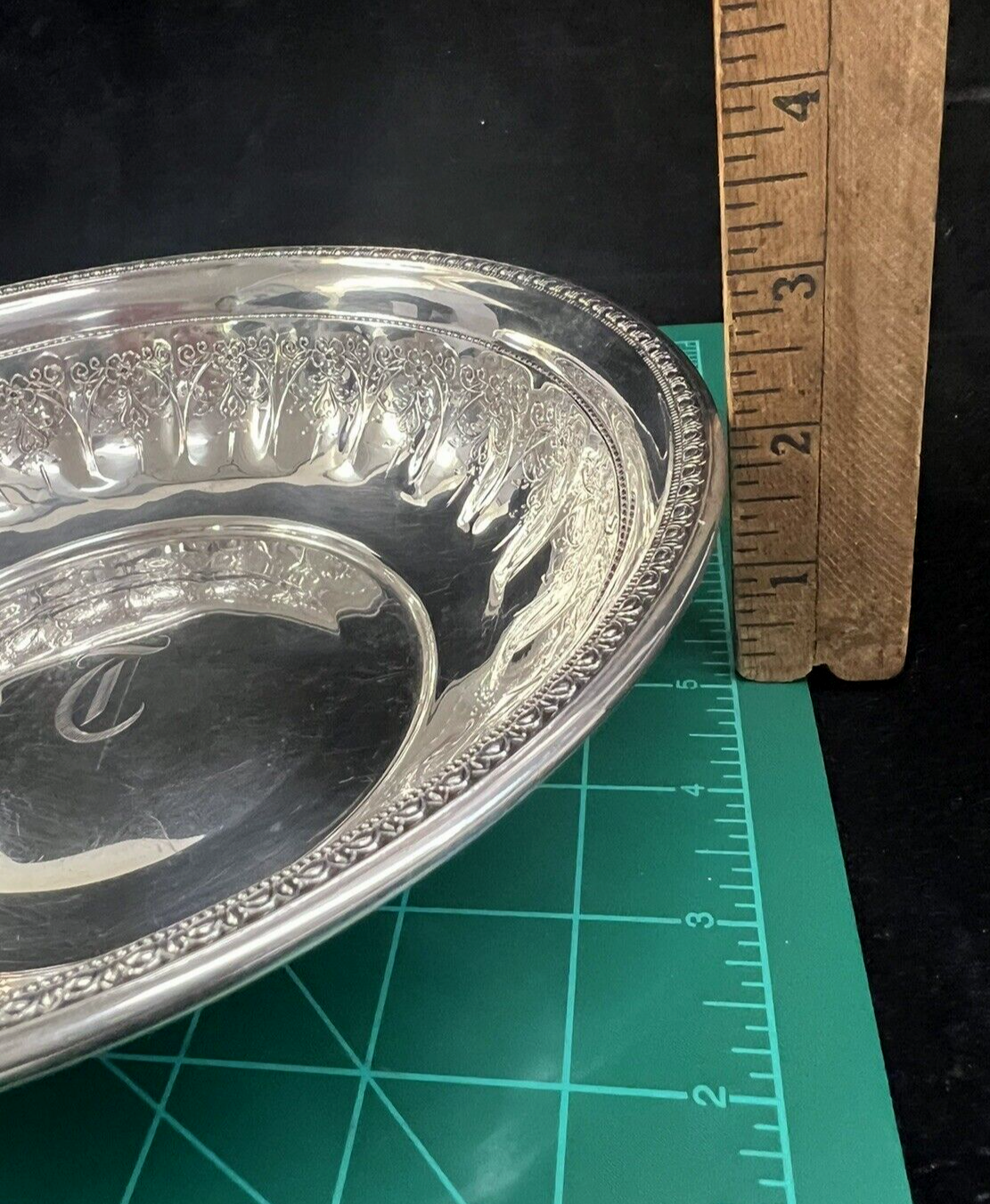 Antique  9" Sterling Bowl 307 Hallmark H Hasselbring Repousse Mono T 190g