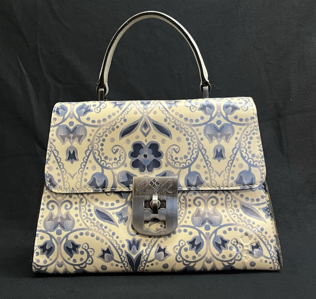 Patricia Nash Chauny Leather Crossbody Satchel Italian Folklore w/ Strap/Wallet