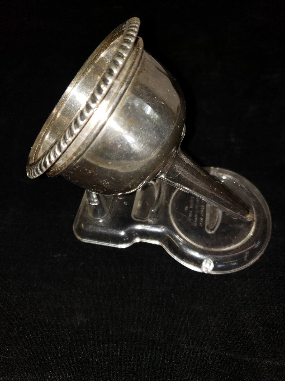 Antique English Georgian Silver Plate 2 pc Wine Funnel