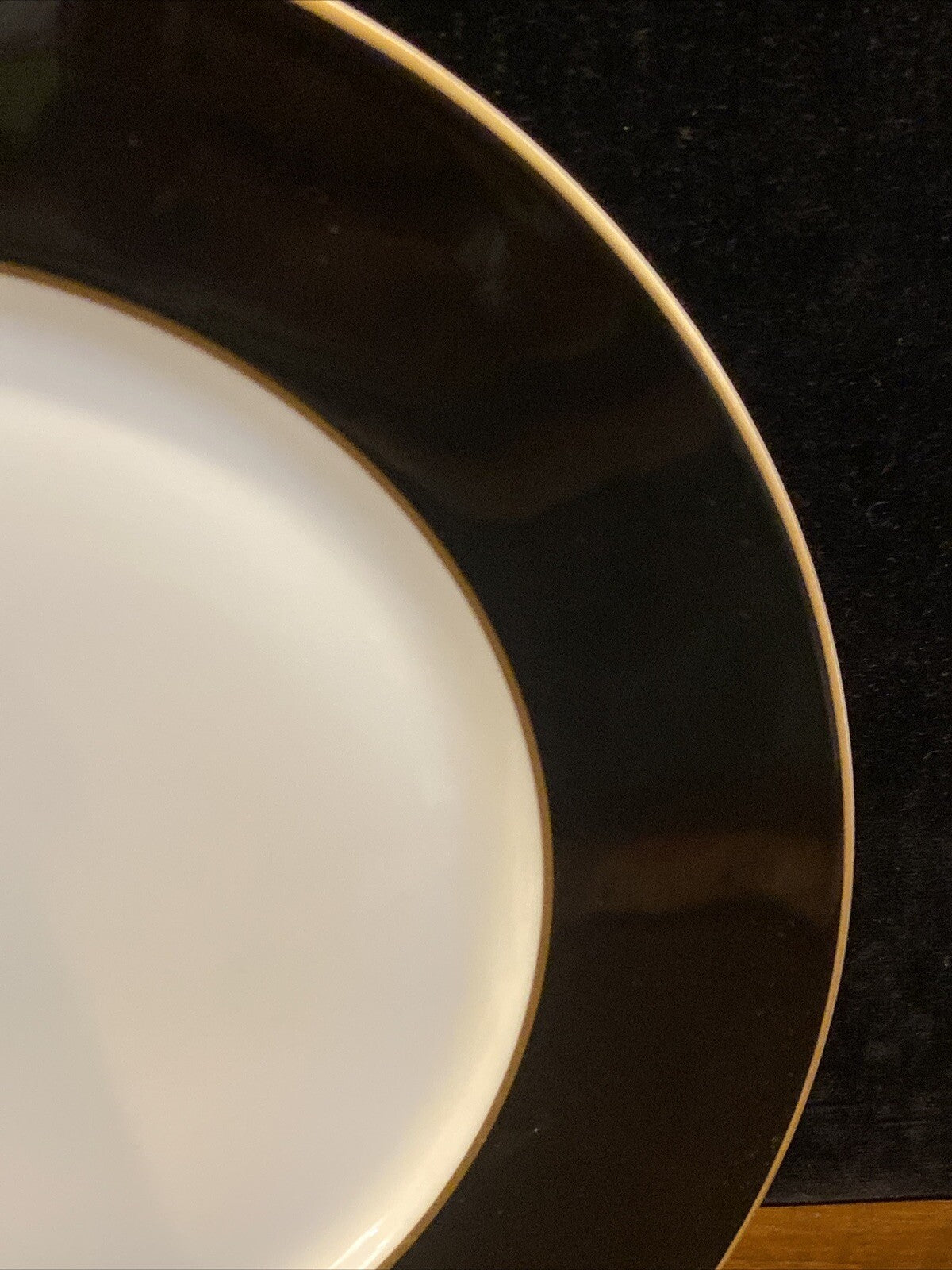 Diplomat Black Ceralene Raynaud Limoges 12" Charger BH166D