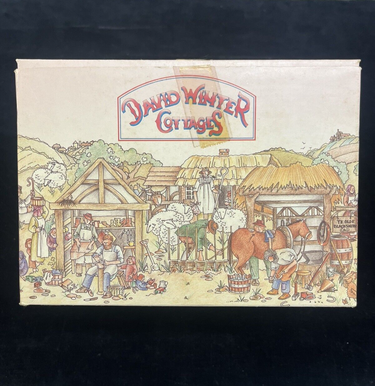 Vintage 1981 David Winter TRIPLE OAST w/ box