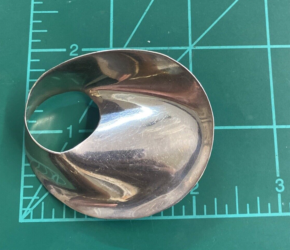 Midcentury Modern Sterling Silver 925 Brooch Pin Pendant 2 1/4" Mexico 15.7g