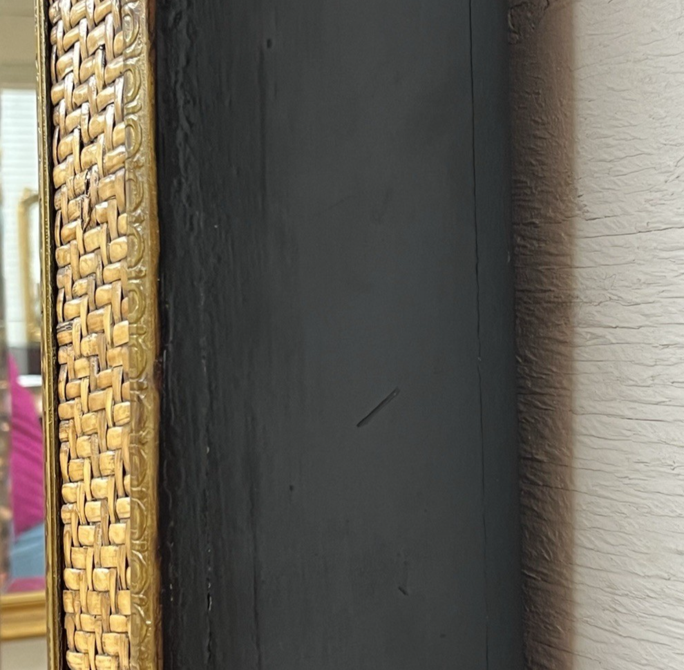 PAIR OF CARIBBEAN STYLE BAMBOO & WOVEN RATTAN FRAMED MIRRORS, 51" X 39.5"