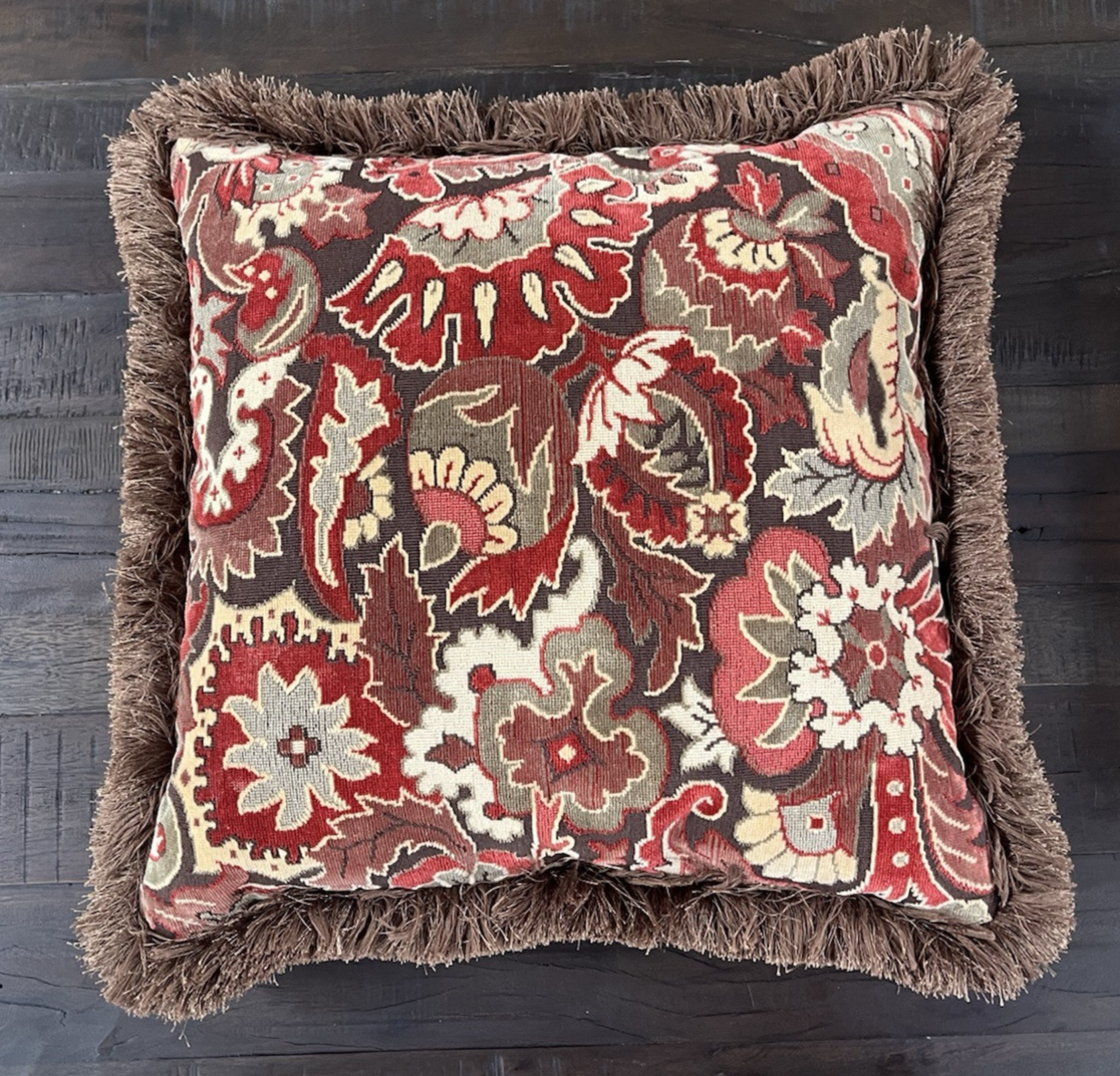 Pair French style  Armchairs  wood carved new upholstery w 2 pillows CL7