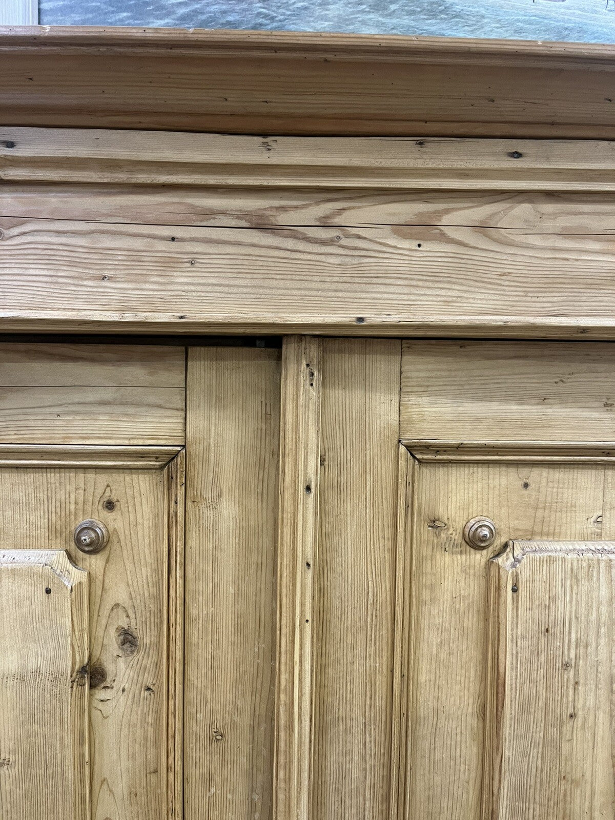 BLEACHED PINE CARVED PINE ARMOIRE CONVERTED BAR WINE LIQUOR CABINET 78" HIGH