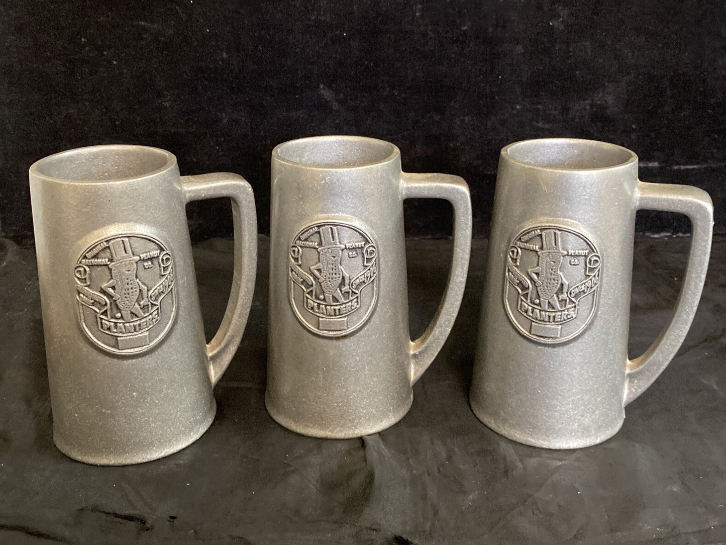 Planters Peanut Co. 6 1/4" Pewter Mug with Bell