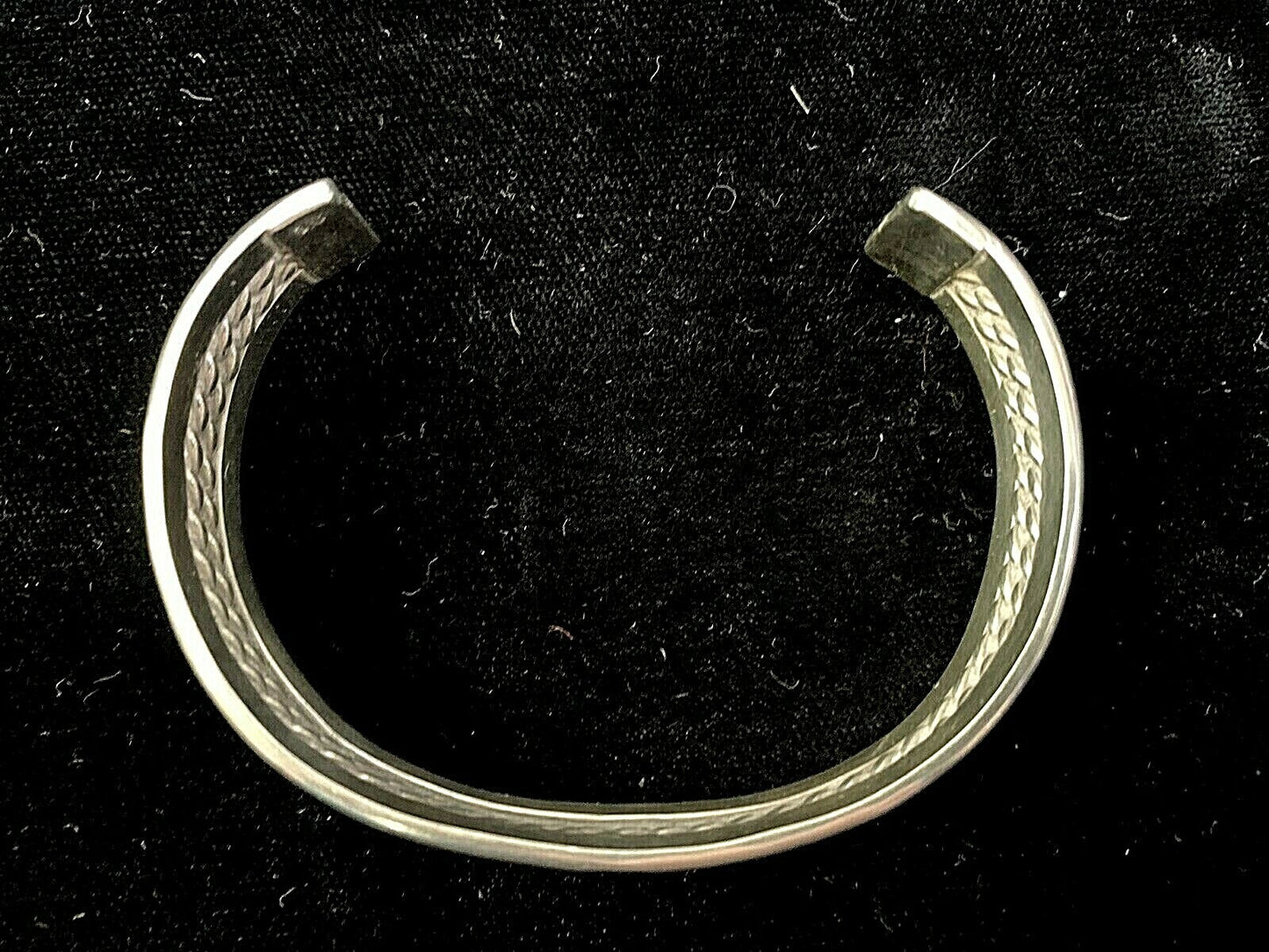 Navajo Sterling Silver Cuff Bracelet Twisted Wire Cable Southwestern Vtg