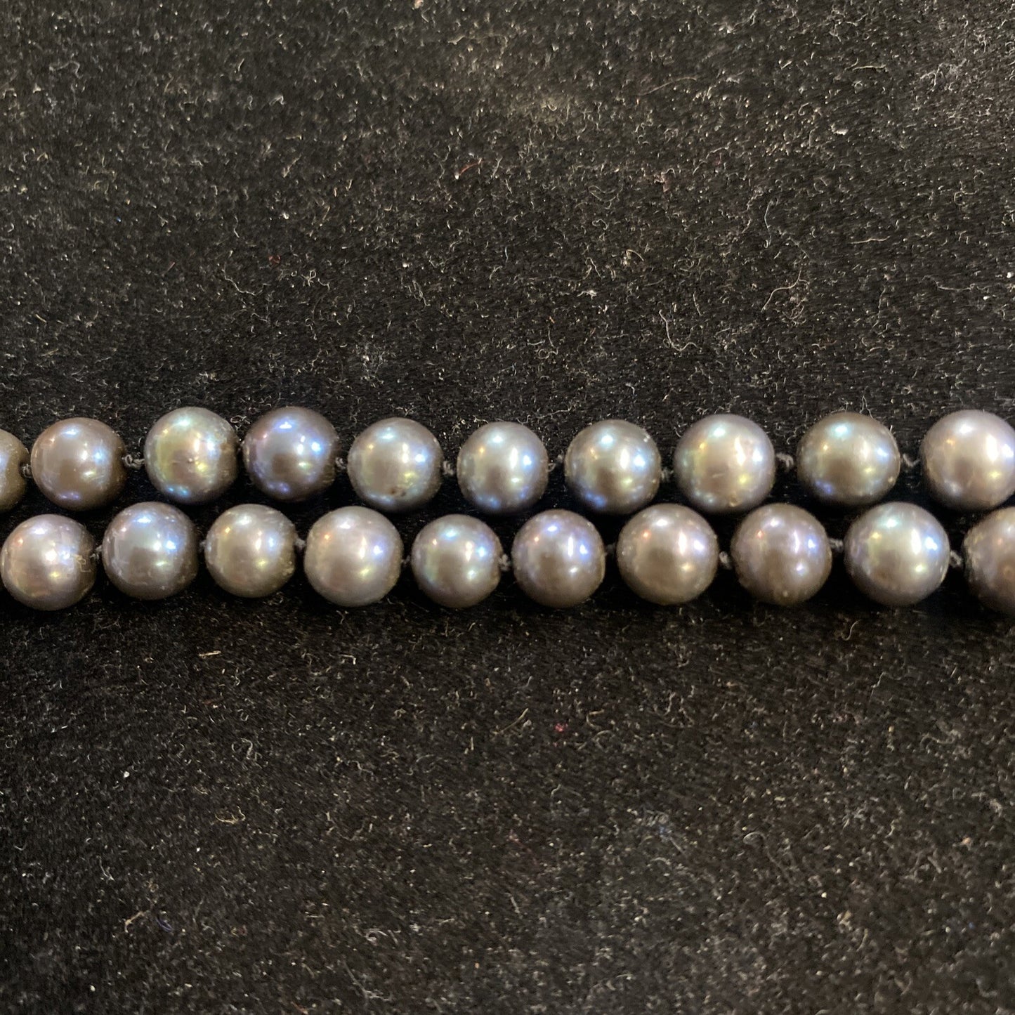 Cultured Tahitian Black South Sea Pearl Necklace, 36in, 14k gold clasp, 6.5mm