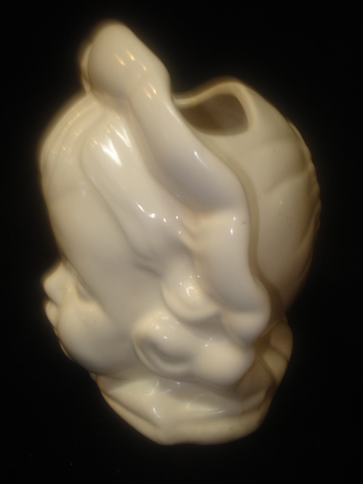 Infant Baby in Bonnet Headvase  Pottery Head Vase Planter USA Hull ? 1940's