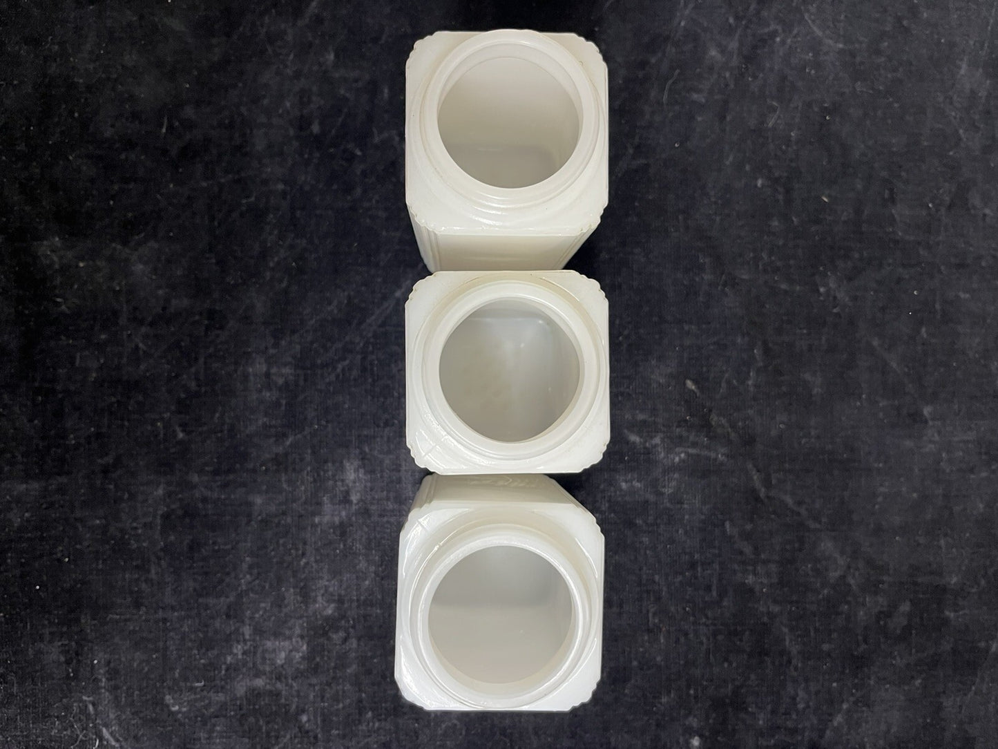 Tipp City Milk Glass Red and Yellow Poppies Shakers Set of 3