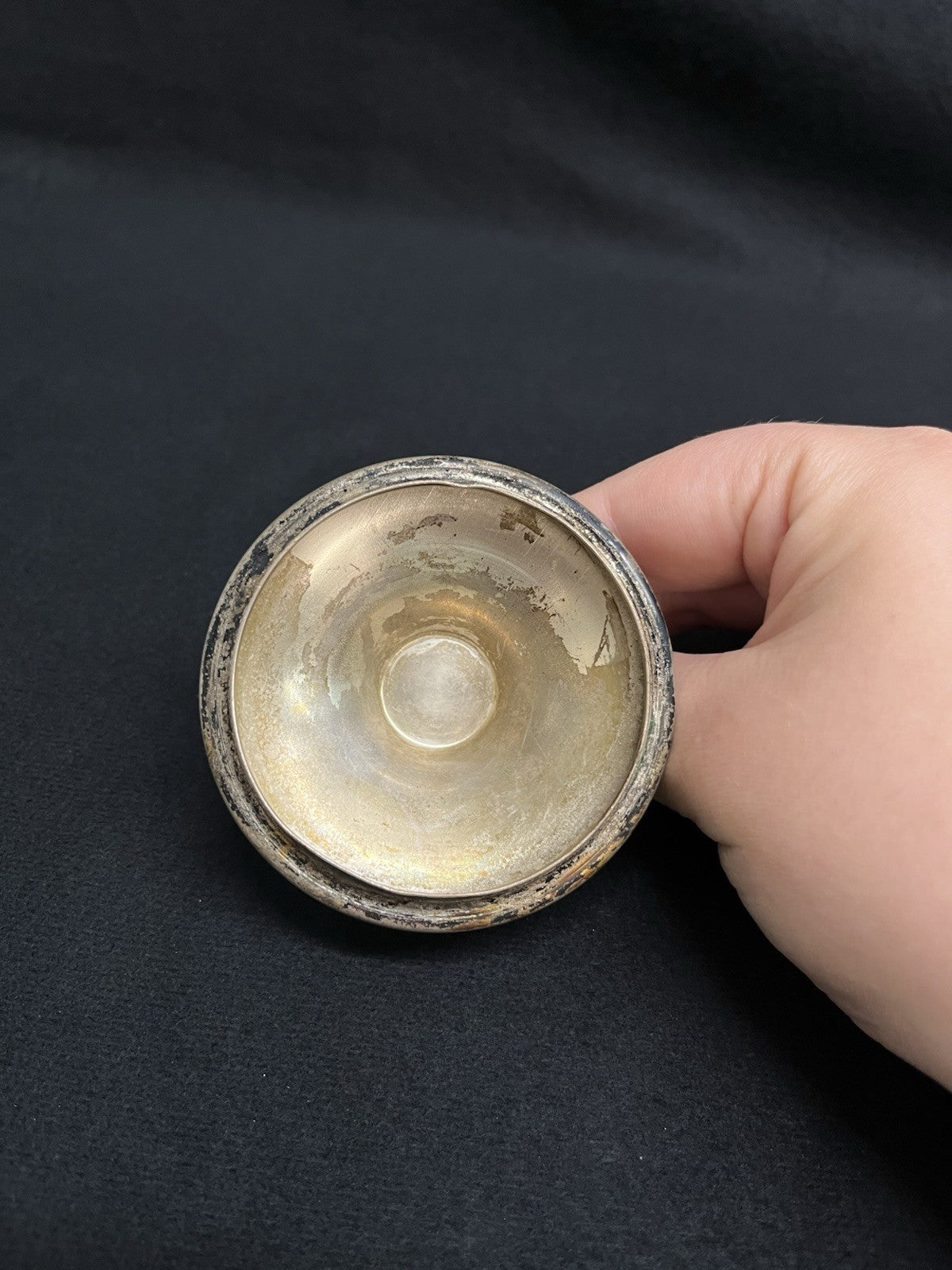 C.F. Monroe Co. Wave Crest Hand Painted Opal Glass Dresser Dish with Lid 4"