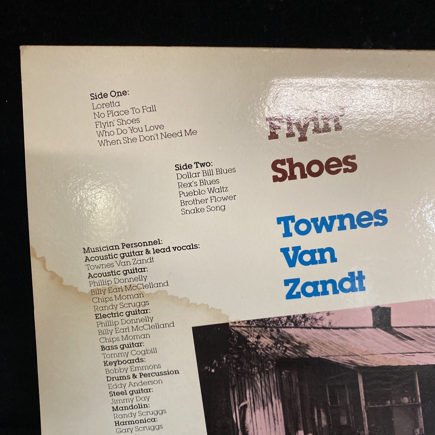 RARE PROMO VG/EX TOWNES VAN ZANDT Flyin' Shoes TOMATO LP TOM-7017