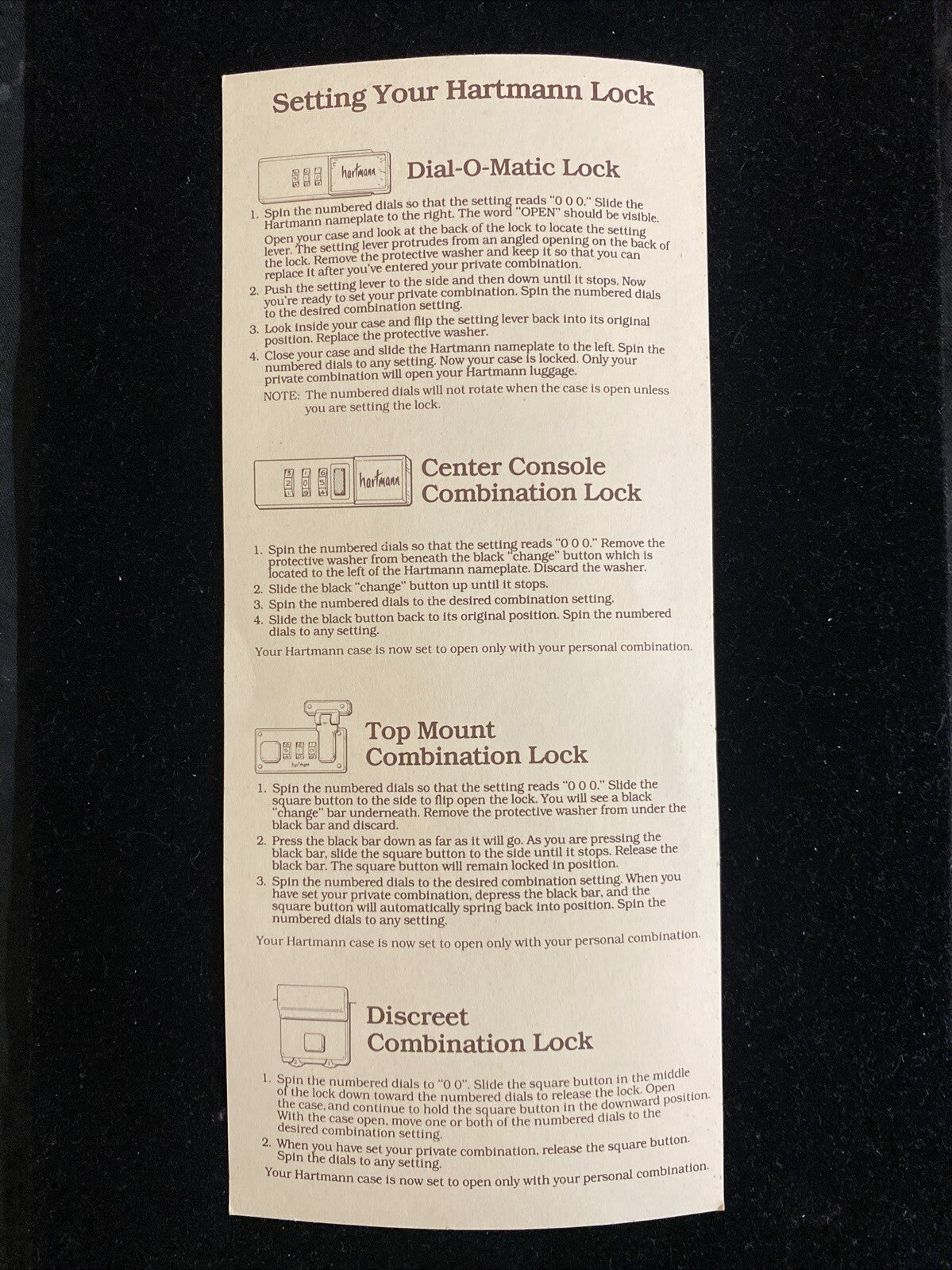 VTG HARTMANN Luggage 4400 BRIEFCASE Combination Tweed Leather