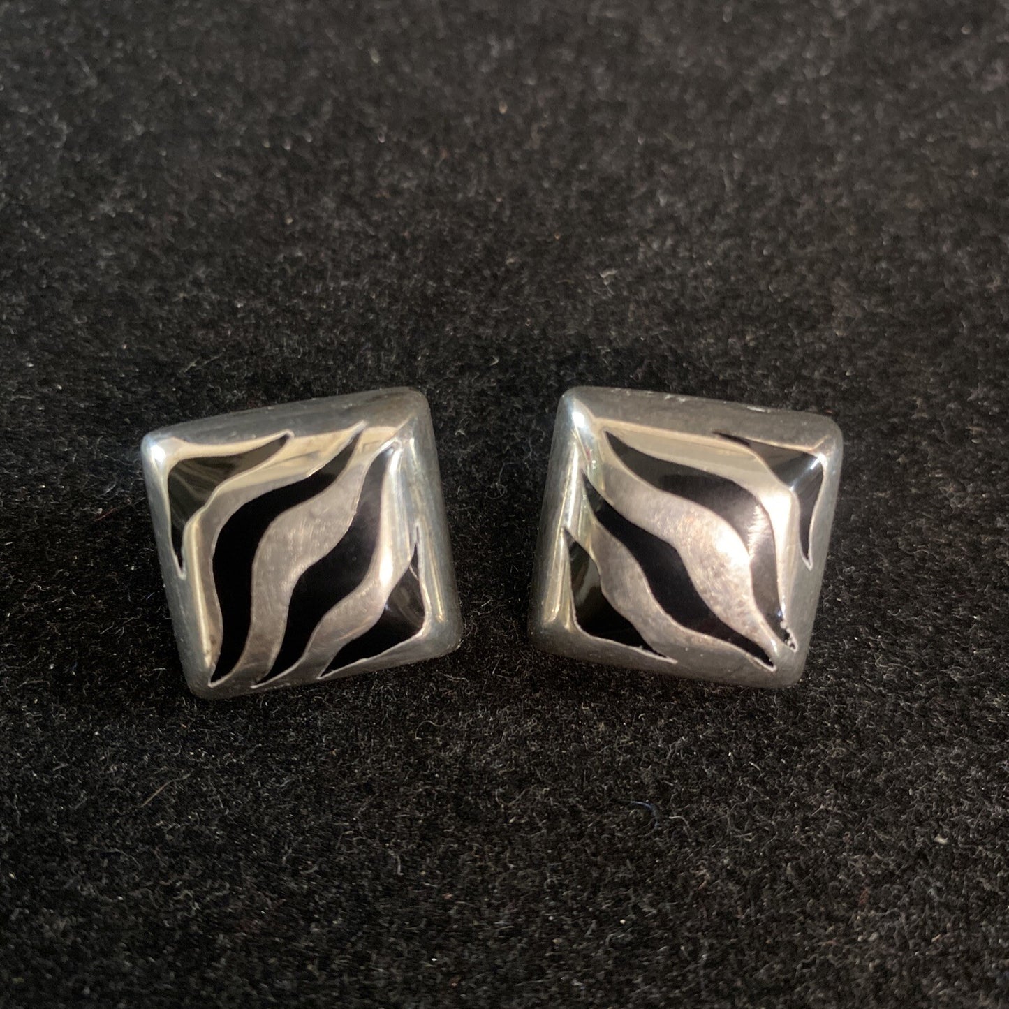 Sterling Silver 925 Square Stud Earrings 15.3g