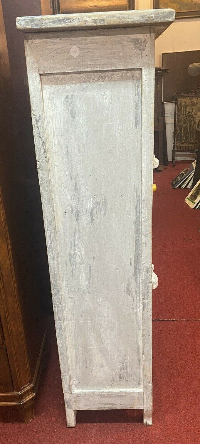 Antique Painted French Provincial Wine Cabinet Bar Rack 28 Bottles Bordeaux