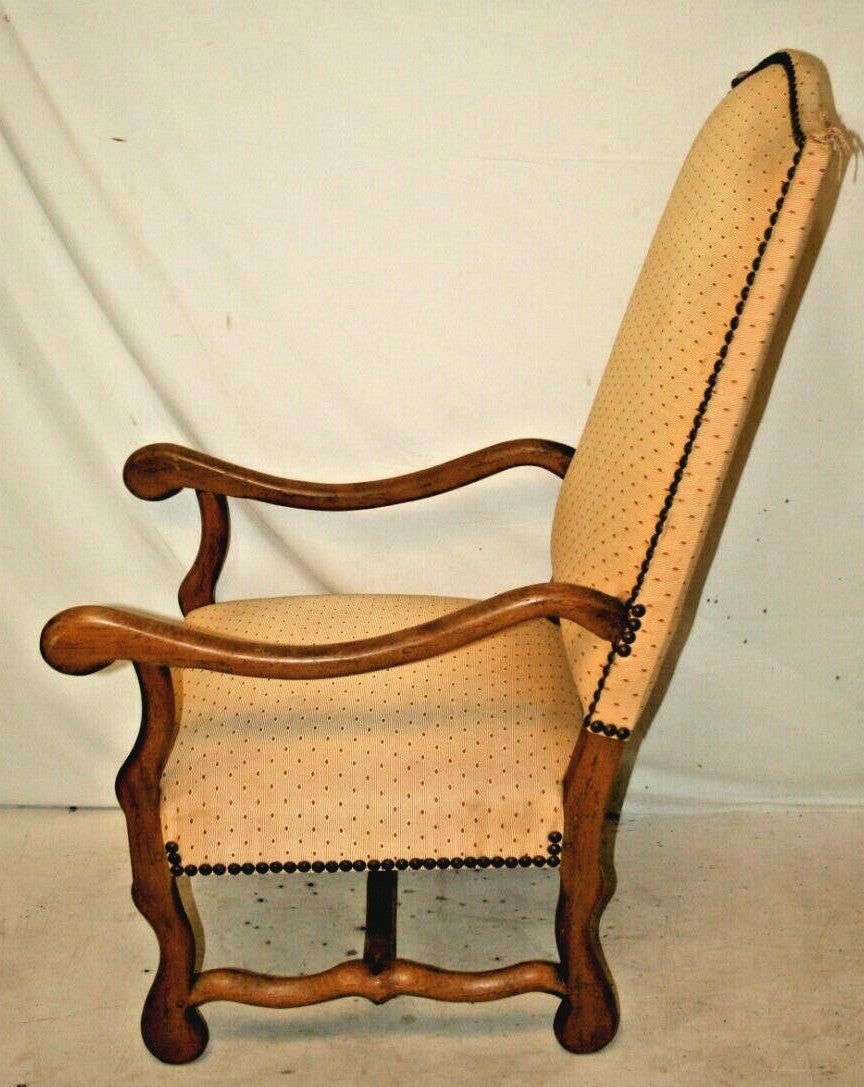 Pair of Antique French Walnut Sheep Bone Chairs Os du Mouton