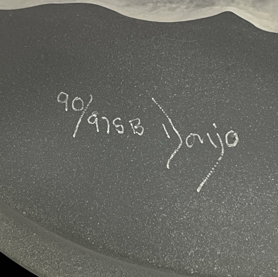 PB9 Donjo Clear Acrylic/Lucite Two Dolphins Swimming Sculpture Signed