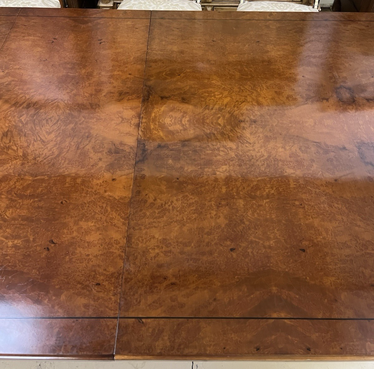 EJ VICTOR NEWPORT REGENCY STYLE TABLE w/ LEAVES 142"-99"