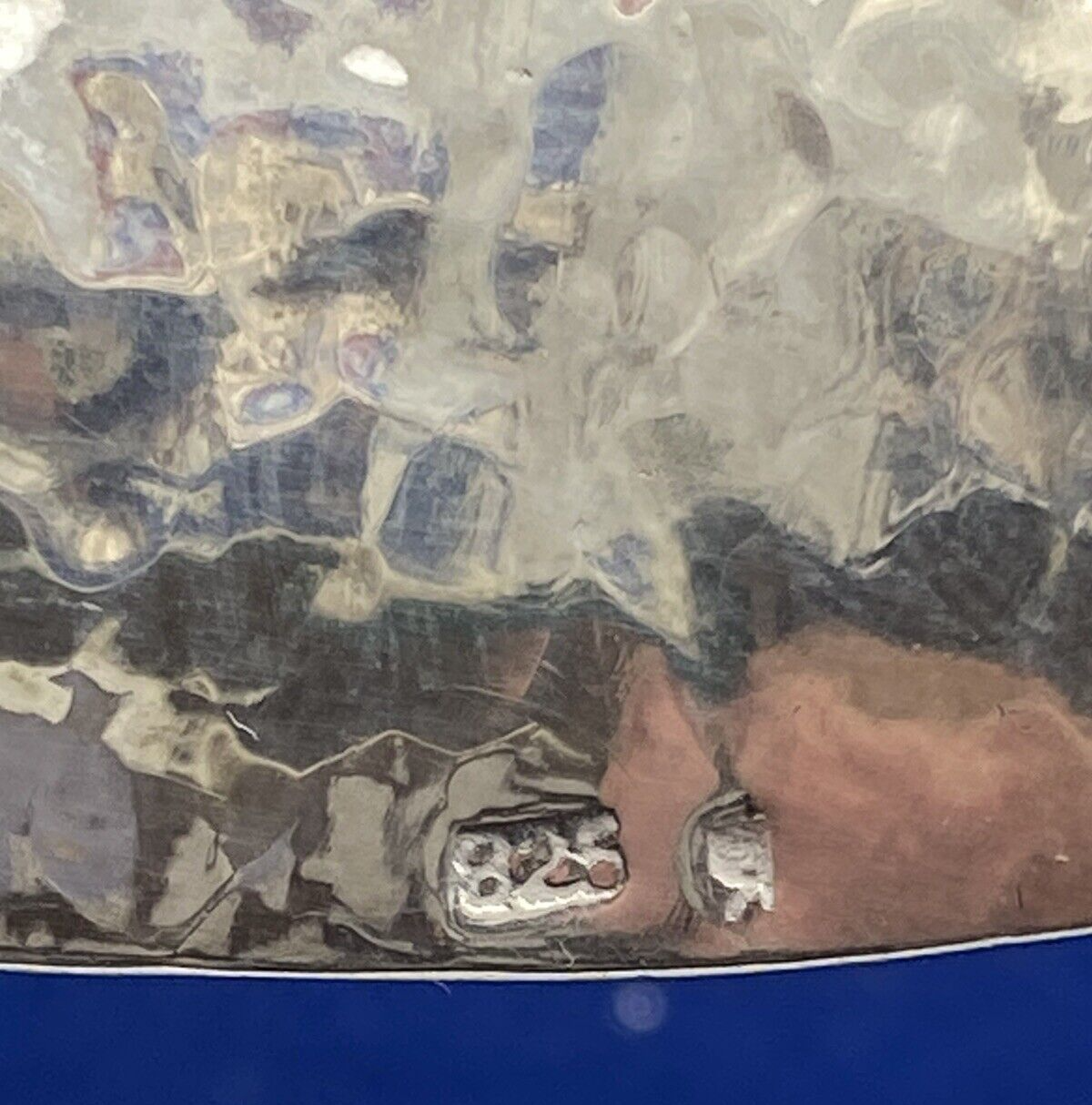 Vintage Sterling Silver Hammered Cuff Bracelet Marked 925