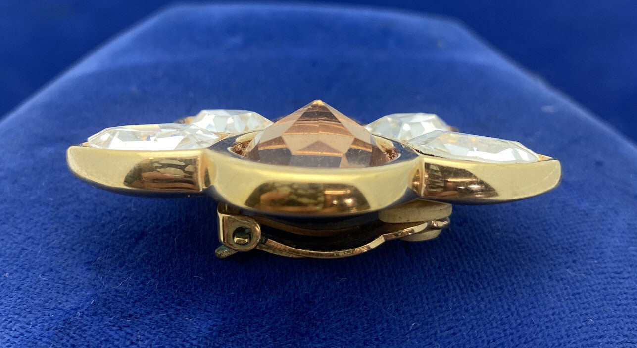 SWAROVSKI Crystal SAL Signed Gorgeous Vintage Clip Earrings