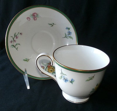 4 Sets LENOX china PROVENCE GREEN Cups and Saucers perfect condition