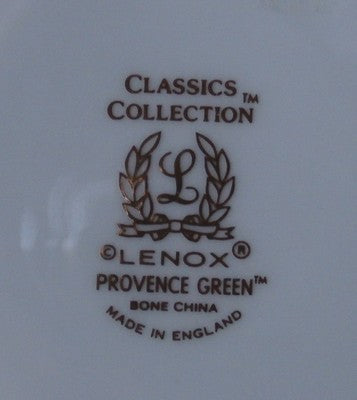 4 Sets LENOX china PROVENCE GREEN Cups and Saucers perfect condition